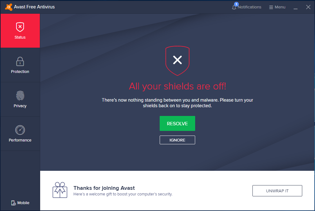 clicking allow avast security for mac